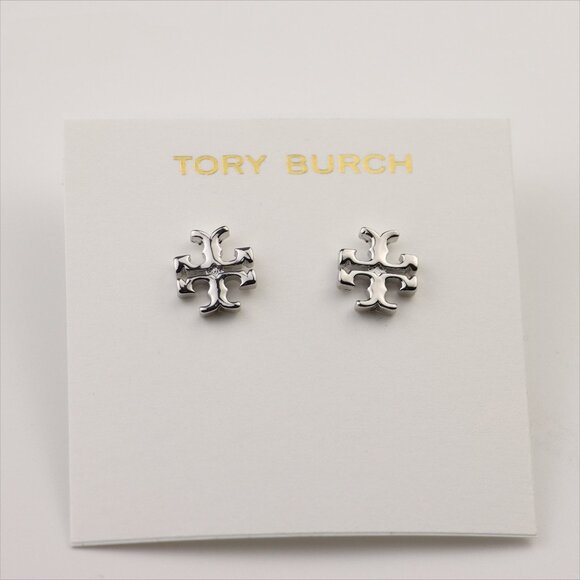Tory Burch Roxanne Circle Stud Earrings Rolled Brass/Pale  Tory Burch Earrings(Brand New)